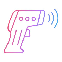 Thermometer gun Icon Design