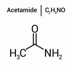 chemical structure of Acetamide (C2H5NO)