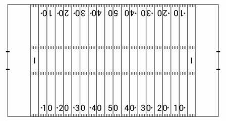 Diagram of a modern American football field. top view of american football field vector illustration