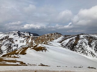 snow covered mountains