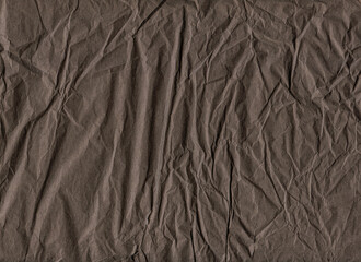 Crumpled dark brown Paper, grunge texture for design