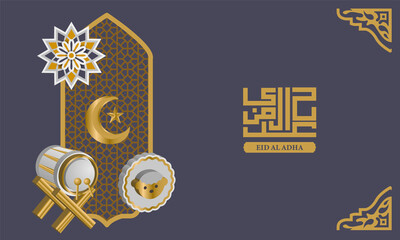 Eid al adha design background concept template