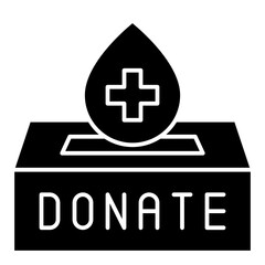 Obraz premium blood glyph icon