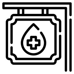 Obraz premium signboard line icon