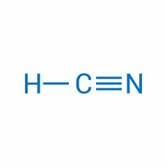 chemical structure of Hydrogen cyanide (HCN)