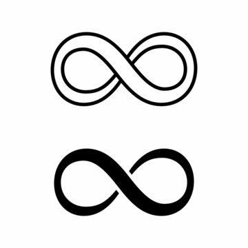 two Black infinity (∞) symbol in mathematics