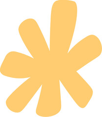 Yellow Flower Shape - obrazy, fototapety, plakaty