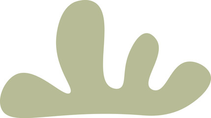 Abstract Green Bush Shape