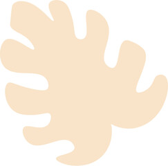 Abstract Brown Palm Leaf Shape