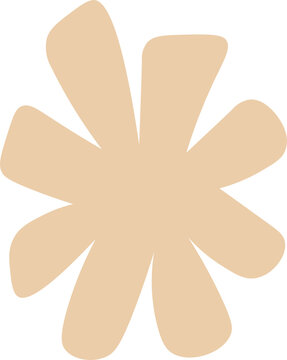 Brown Abstract Flower Shape