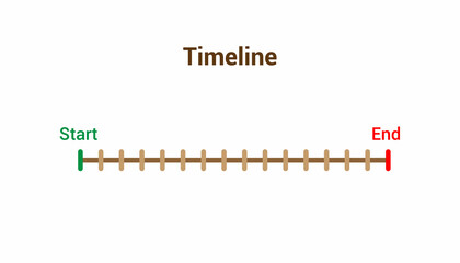 simple timeline chart vector illustration