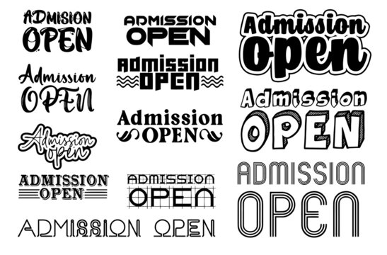 
Admission Open logo stock vector images, Admission open symbol illustration