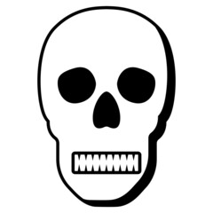 Human Skull With Teeth Jaw Concept vector line icon Design, Organ System Symbol, Human Anatomy Sign, Human Body Parts Stock illustration