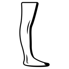 Human Knee And Foot Leg Side View Concept vector line icon Design, Organ System Symbol, Human Anatomy Sign, Human Body Parts Stock illustration