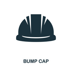 Bump Cap icon. Monochrome simple Bump Cap icon for templates, web design and infographics