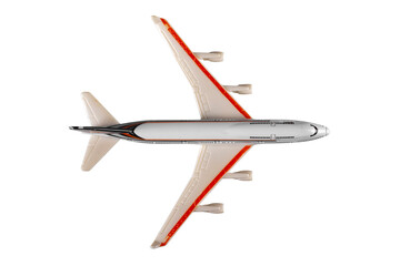 Passenger plane model isolated on white background.