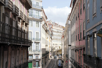Blick in die Altstadt von Lissabon im Chiado-Quartier