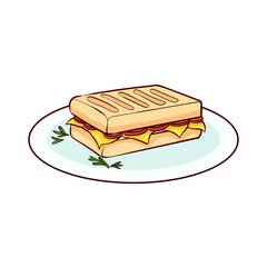 hand drawn panini food 1