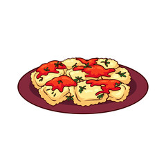 hand drawn ravioli food 1