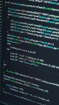 Vertical Screen. Computer Screen Showing App Design Interface with Working Terminal User Interface Showing Code Line. Innovative Artificial Intelligence Generated Algorithm for Secure Software