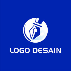 This design is a modern designed pen logo which is very suitable to represent a logo design for teaching and learning activities, private, tutoring, etc.