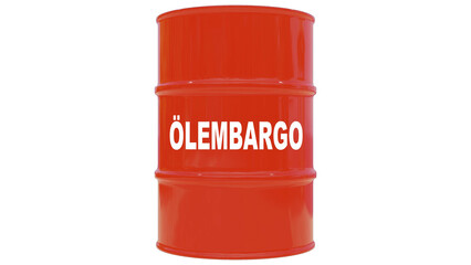 Ölembargo Barrel, red