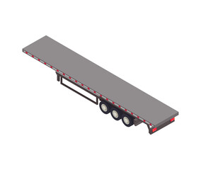 Isometric Semitrailer Illustration