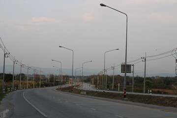 road and lamp post