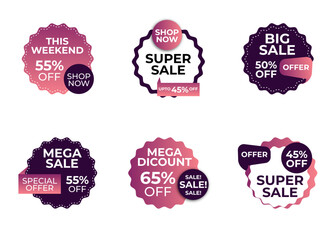 Sale sticker collection