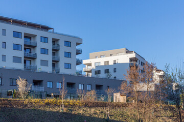 Fototapeta na wymiar modern architecture residential building condominium appartments