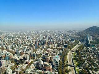 Santiago Chile sky view