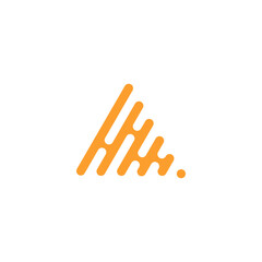 Modern soundwave icon design. Triangle dynamic shape sound icon vector illustration.