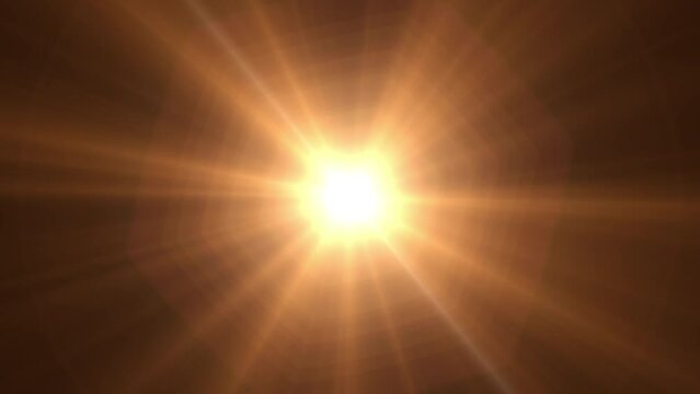 The appearance of light, the sun, dawn. Smooth appearance of light on a black background. Light in 4k resolution.