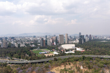 Vista panorámica del Campo Deportivo Militar Marte. CDMX. México