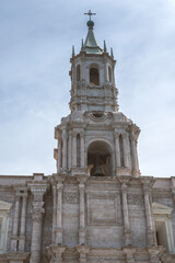 Fototapeta na wymiar Arequipa Cathedral tower