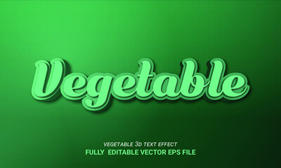 vegetable 3d text effect