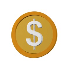 3d coin dollar