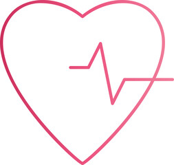 Cardiogram outline gradient icon