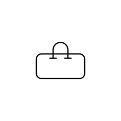 Monochrome outline sign suitable for web sites, books, banners, stores, advertisements. Editable stroke. Line icon of bag for shopping