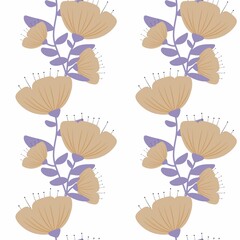Floral seamless leaves branches pattern for fabrics and packaging and gifts and linens and kids and wrapping paper