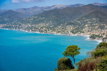 Fototapeta na wymiar Vista di Camogli, Liguria