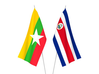 Myanmar and Republic of Costa Rica flags