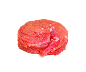 Obraz premium A steak of tenderloin isolated on white background