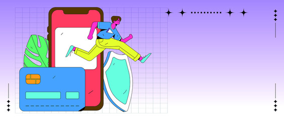 Online payment security practice concept
