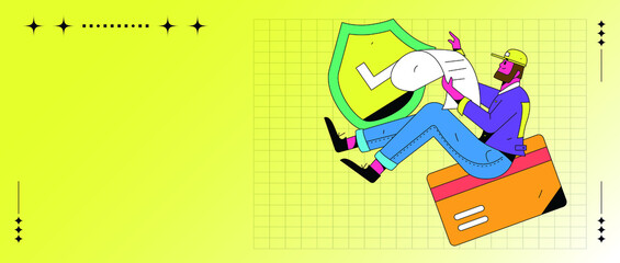 Online payment security practice concept
