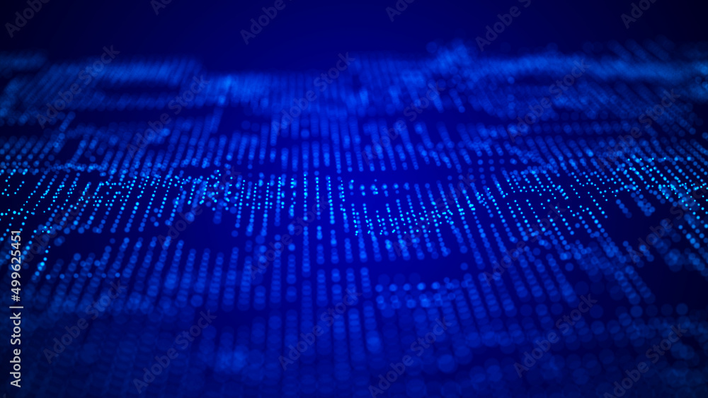 Poster abstract digital background science technology networks big data link 3d rendering.