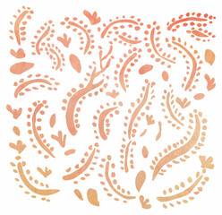 branches doodle vector illustration background