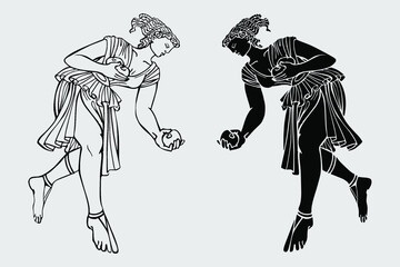 0079_Woman_with_apple_Ancient_greek_series