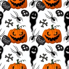 Halloween seamless pumpkin pattern for fabrics and textiles and packaging and gifts and cards and linens and kids