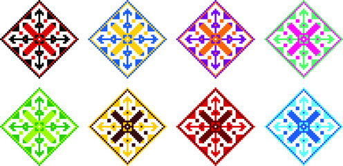 ukrainian national ornament texture background pattern